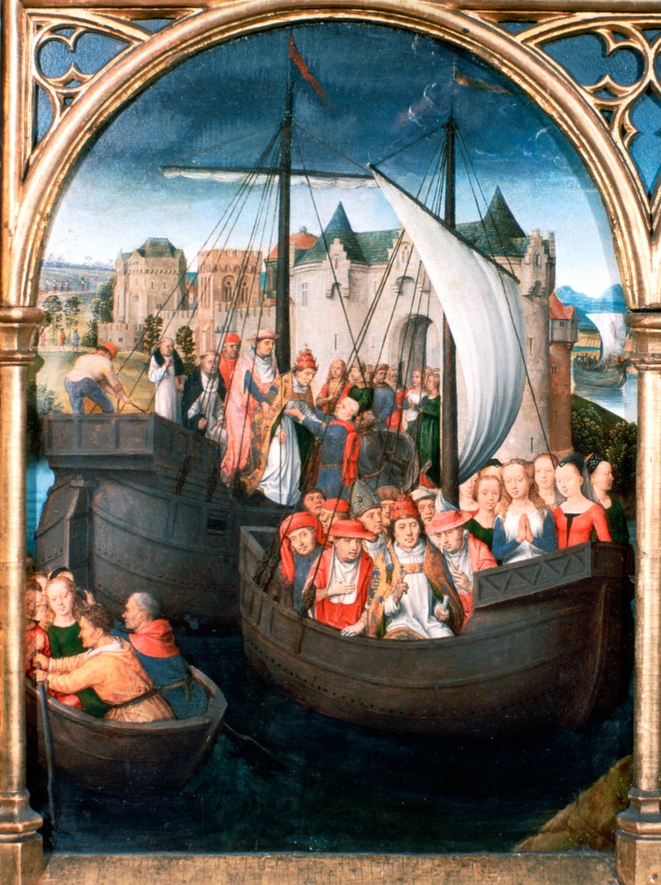 St Ursula Shrine, Avgång från Basel, 1489 av Hans Memling