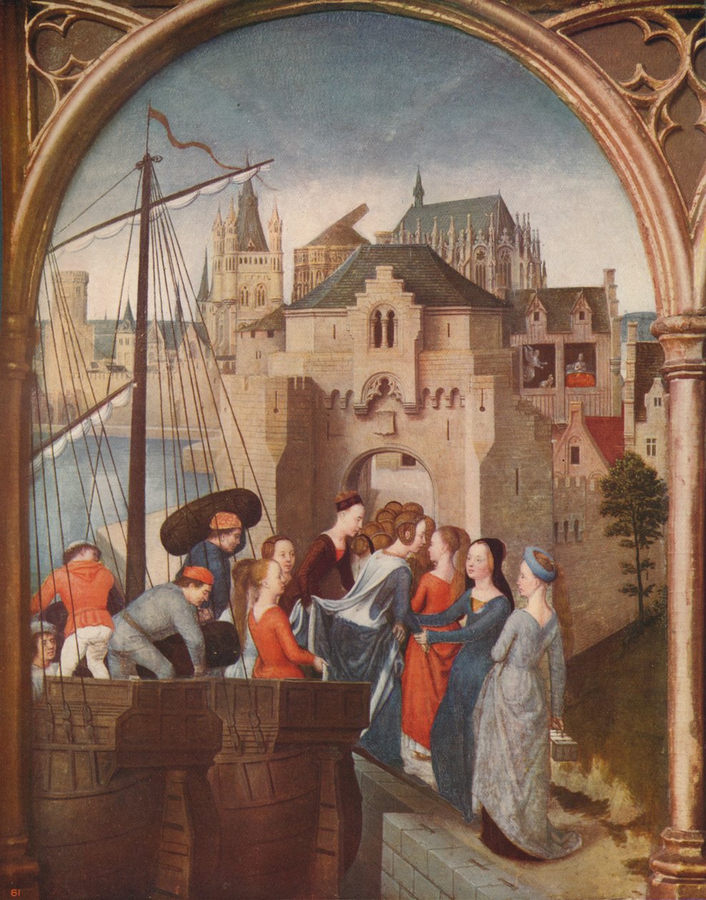 St. Ursulas ankomst till Köln, 1489, c1915 av Hans Memling