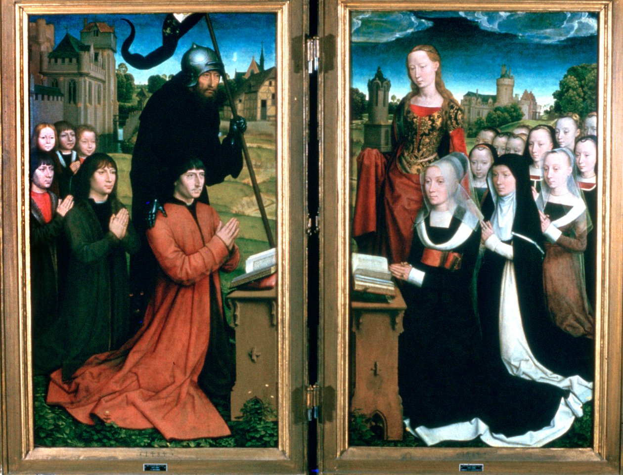 Triptyk av familjen Moreel, 1484 av Hans Memling