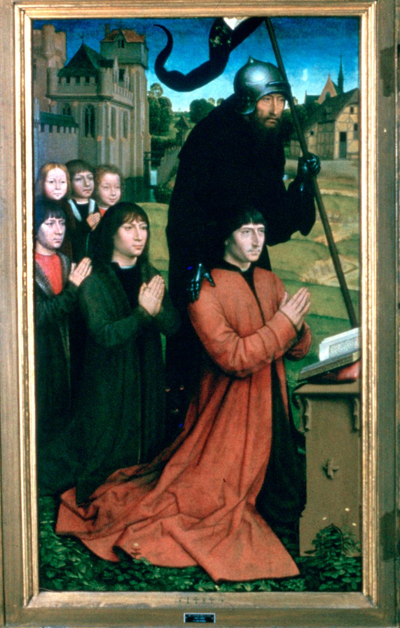 Triptyk av familjen Moreel, detalj, 1484 av Hans Memling