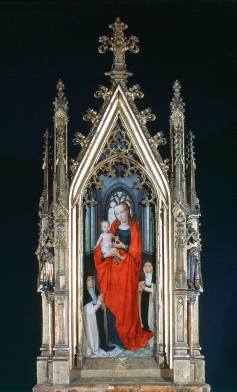 Jungfru och barn, St Ursula Shrine, 1489 av Hans Memling