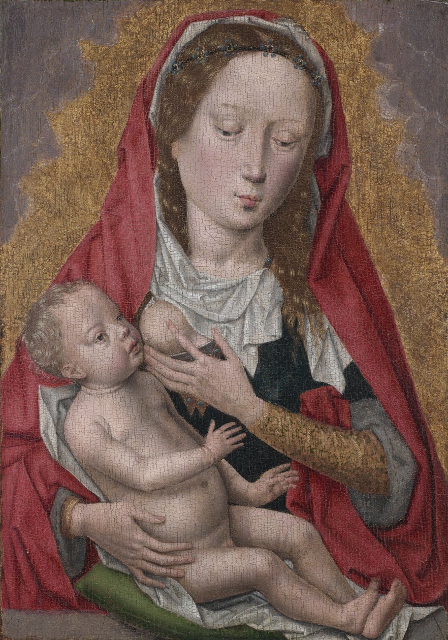 Jungfru med barn, ca 1470-80 (olja på trä) av Hans Memling