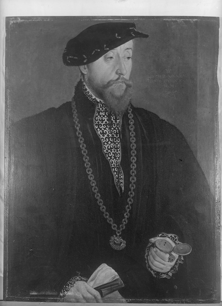 Porträtt av Pankraz von Freyberg, 1545 av Hans Muelich or Mielich