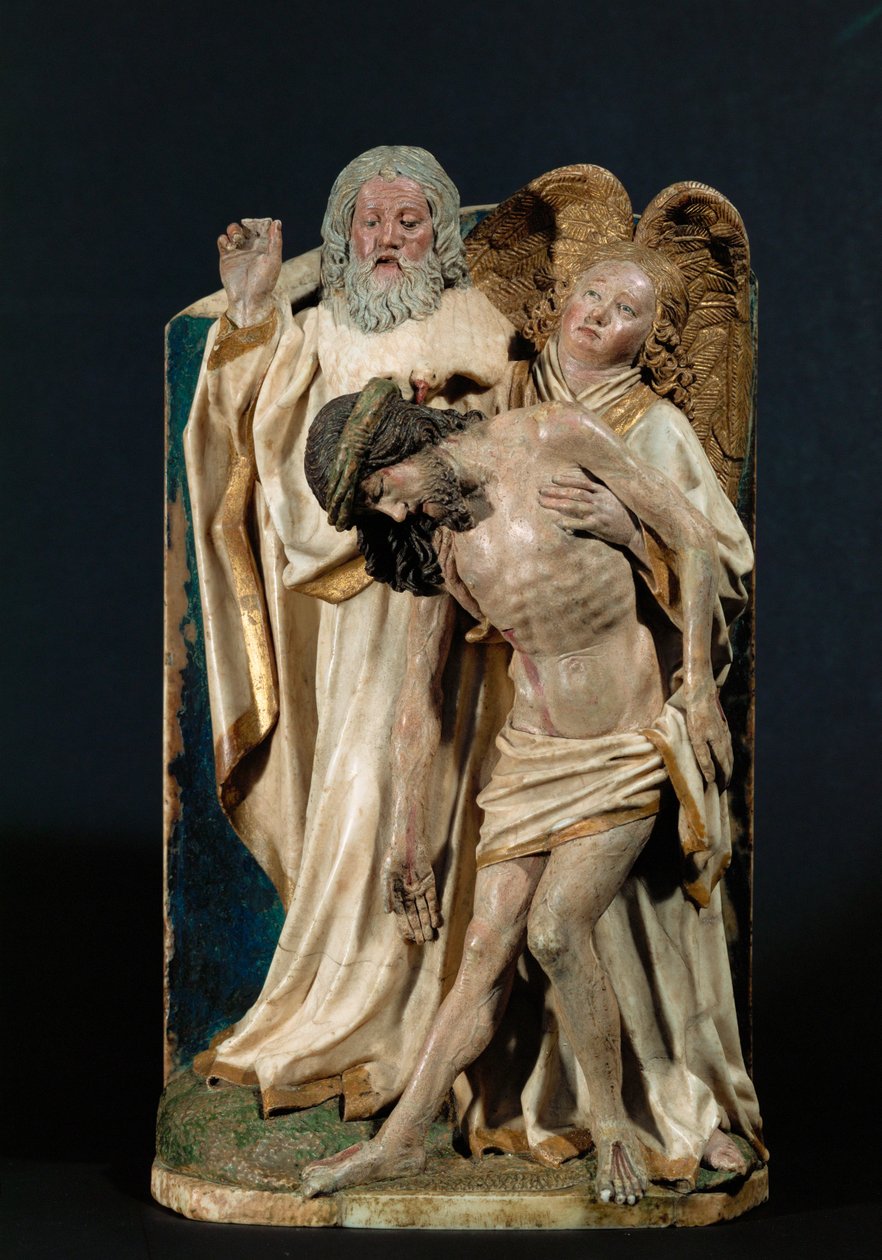 Den heliga treenigheten (polykrom kalksten) av Hans Multscher