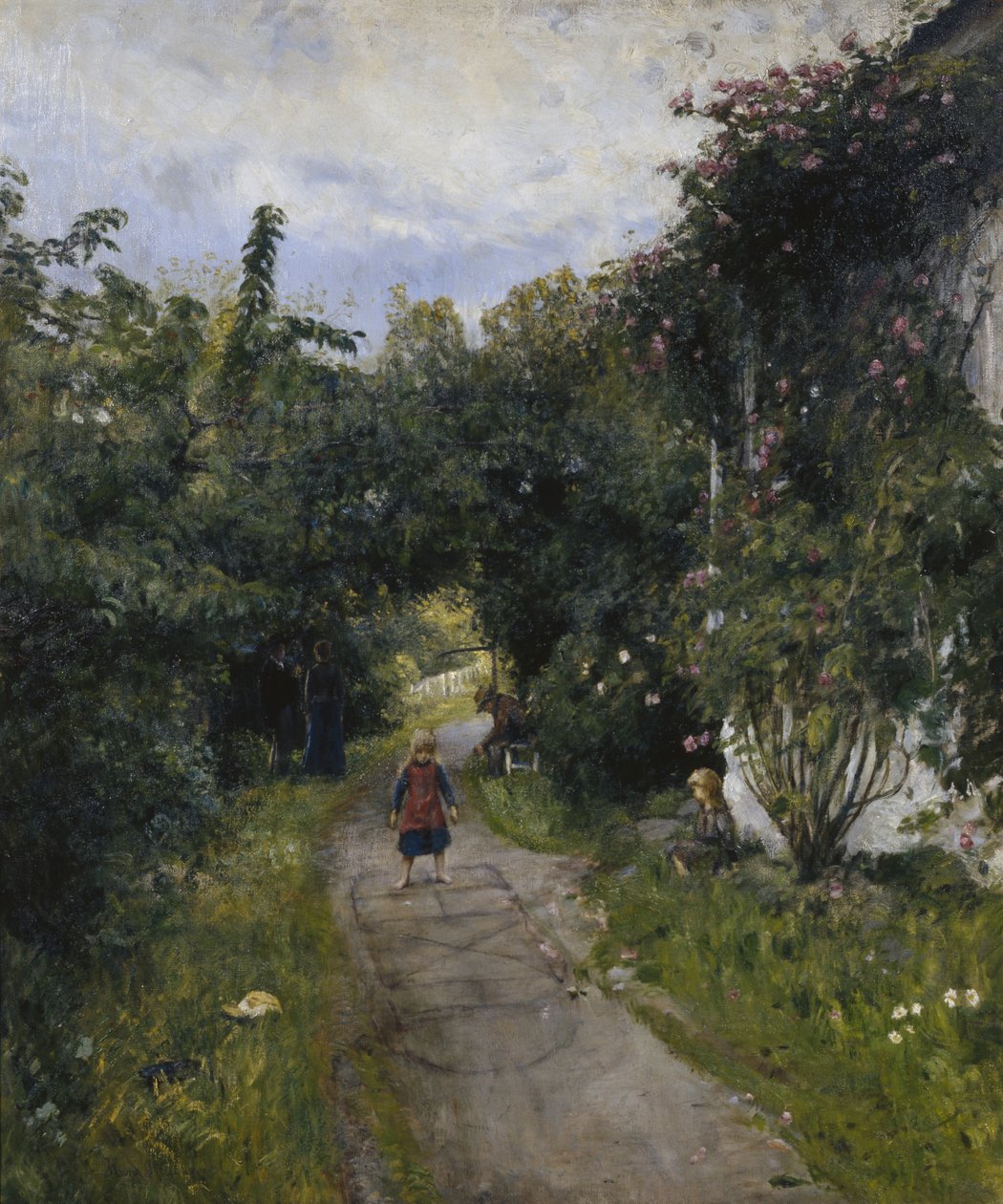 Hopscotch board, Paradis (olja på duk) av Hans Olaf Heyerdahl