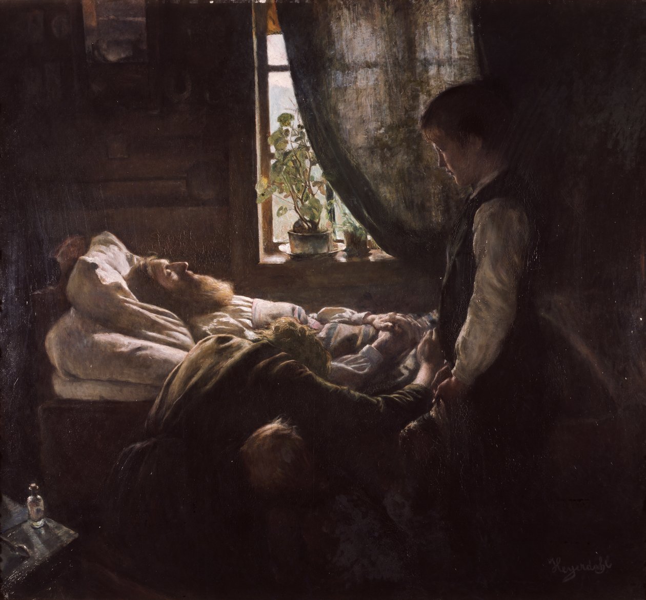Arbetarens dödsbädd av Hans Olaf Heyerdahl