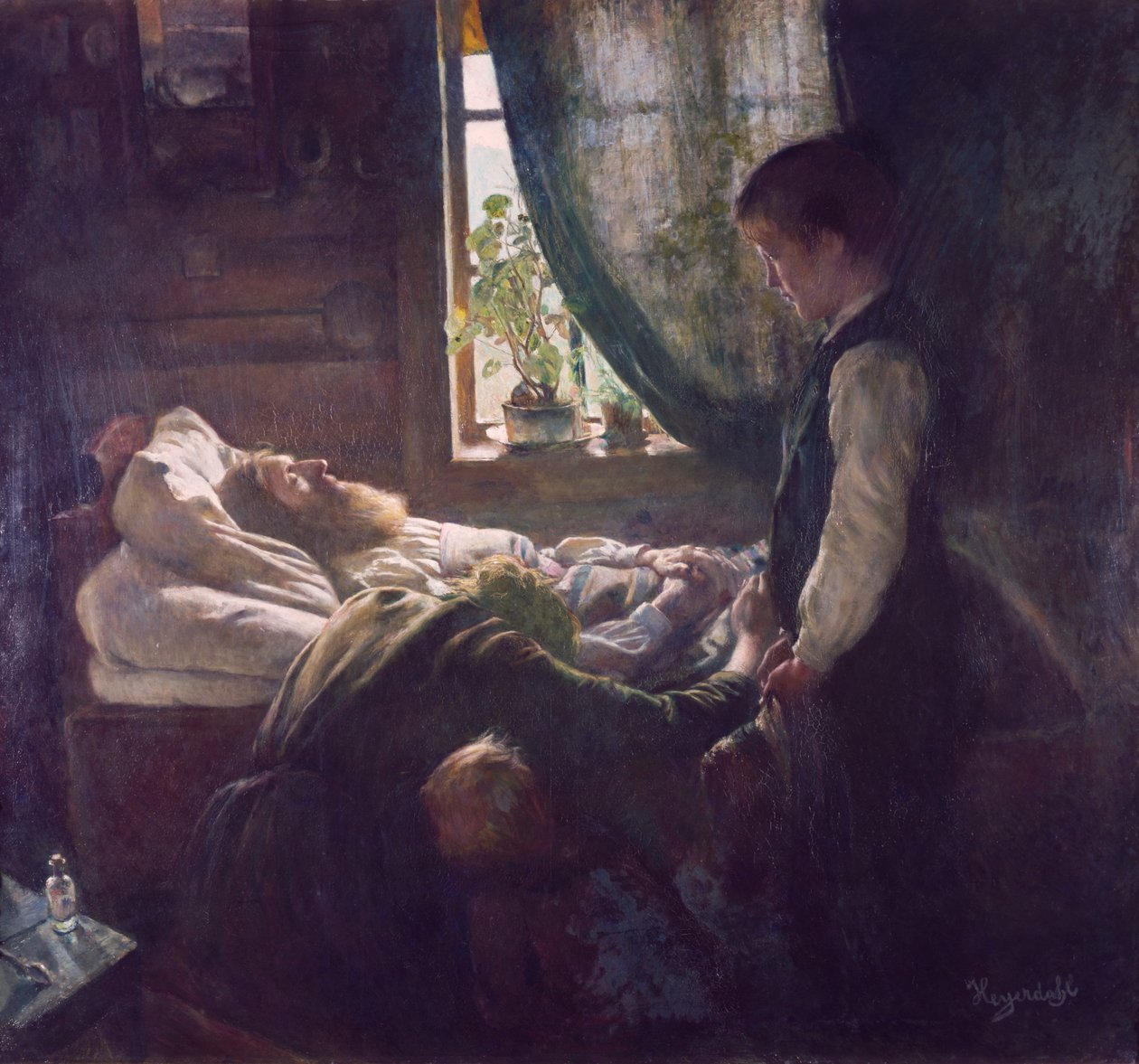 Arbetarens dödsbädd av Hans Olaf Heyerdahl
