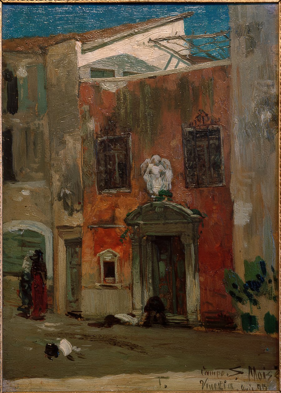 H.P.Feddersen d. J., Campo S. Moisè, Venedig av Hans Peter Feddersen der Jüngere