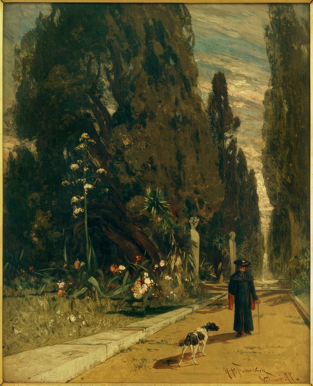 H.P.Feddersen d.J., I parken i Villa d
