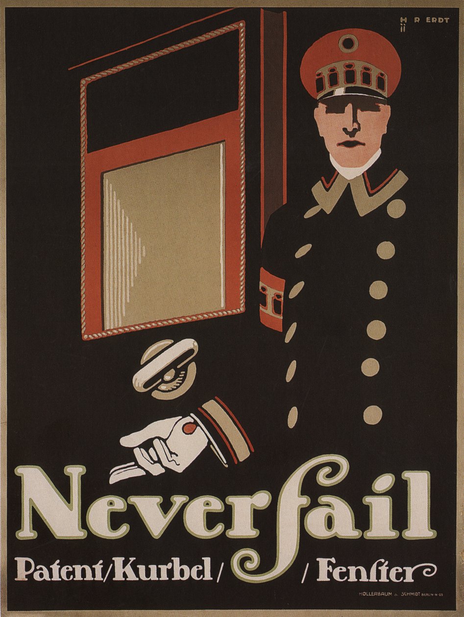 Misslyckas aldrig med windows, 1911 av Hans Rudi Erdt