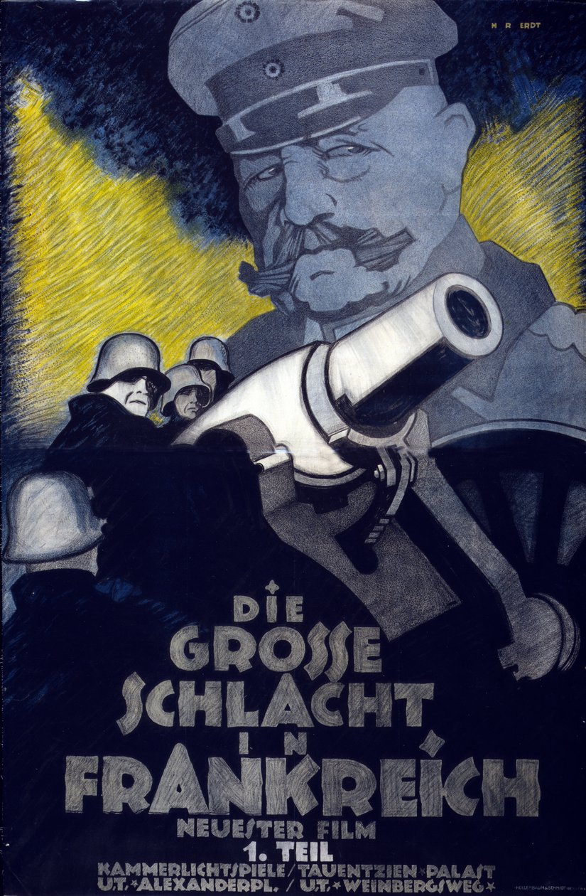 Affisch för filmen "The Great Battle in France" av Hans Rudi Erdt