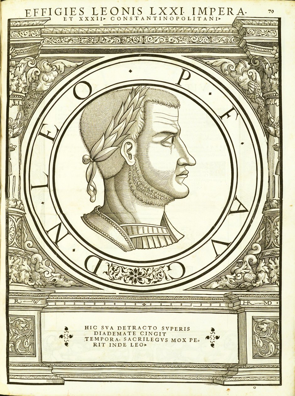Leo IV, illustration från "De romerska kejsarna i hela öst och väst" av Hans Rudolf Manuel Deutsch