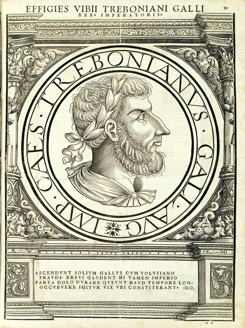 Trebonianus Gallus, illustration från 