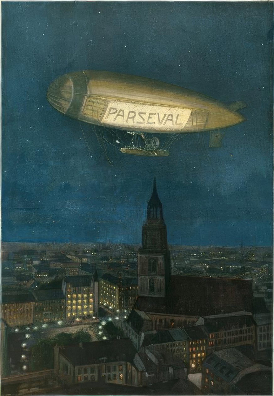 Parseval luftskepp över Berlin av Hans Rudolf Schulze