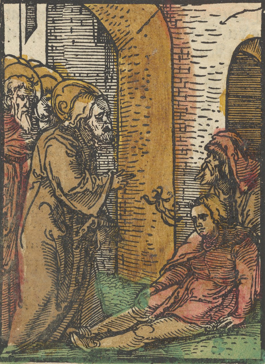 Christ Healing the Possessed, från Das Plenarium, 1517. av Hans Schäufelein the Elder