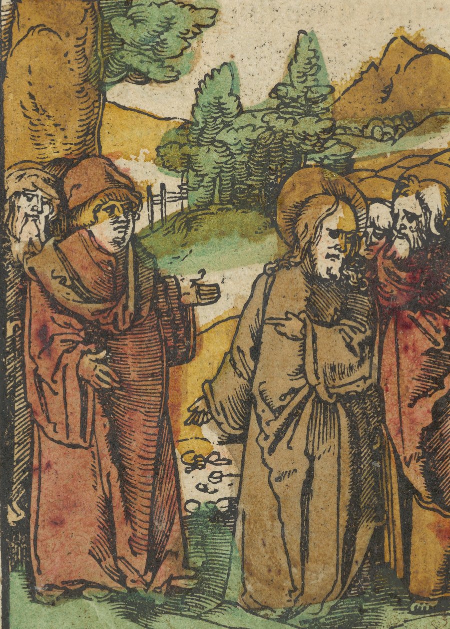 Kristus varnar lärjungarna för falska profeter, från Das Plenarium, 1517. av Hans Schäufelein the Elder