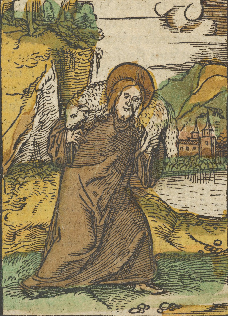 Kristus som god herde, från Das Plenarium, 1517. av Hans Schäufelein the Elder