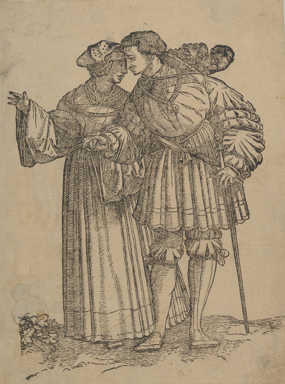 Dansande par IV, från The Wedding Dancers. av Hans Schäufelein the Elder