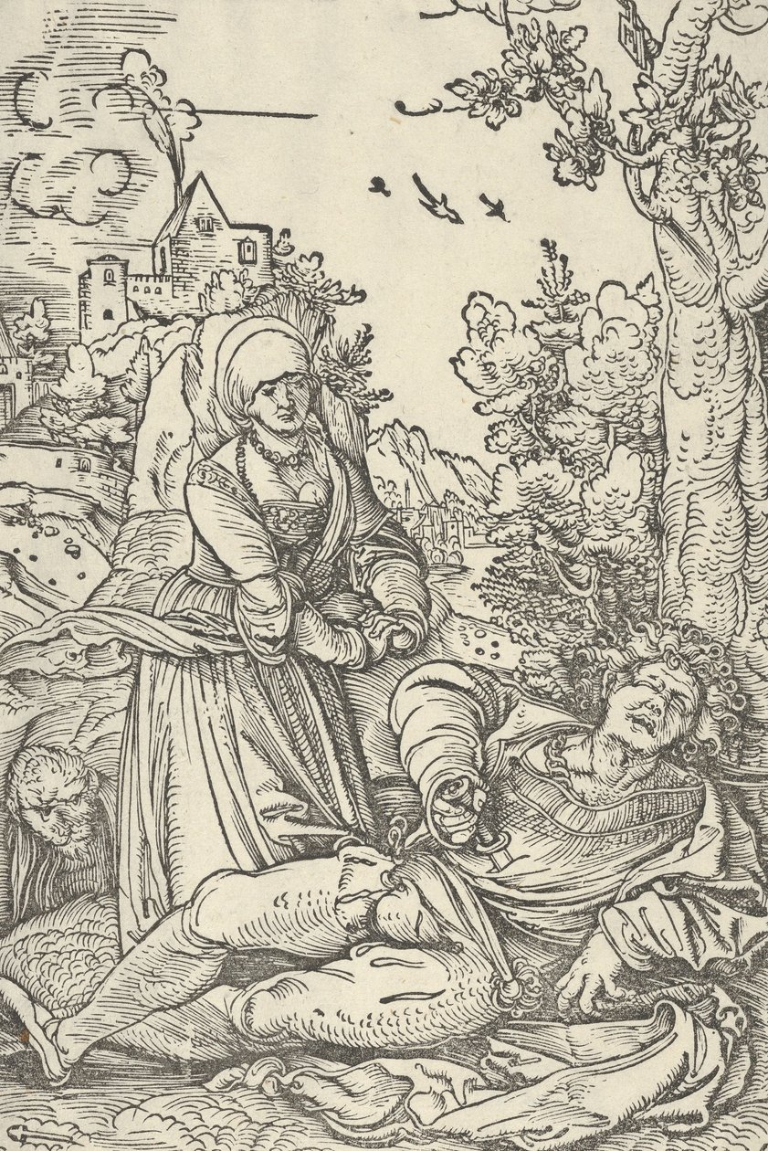 Pyramus och Thisbe, ca. 1509-10. av Hans Schäufelein the Elder