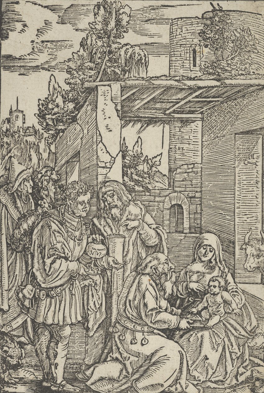 The Adoration of the Magi, från Ewangeli och Epistel, 1512. av Hans Schäufelein the Elder