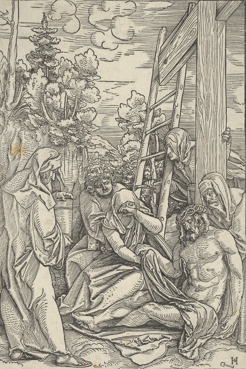 Klagosången, från Kristi liv, ca. 1511-12. av Hans Schäufelein the Elder