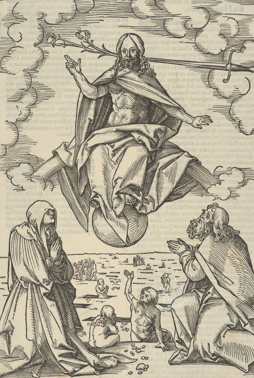 Den sista domen, från spegeln av vår Herre Jesu Kristi passion, 1507. av Hans Schäufelein the Elder