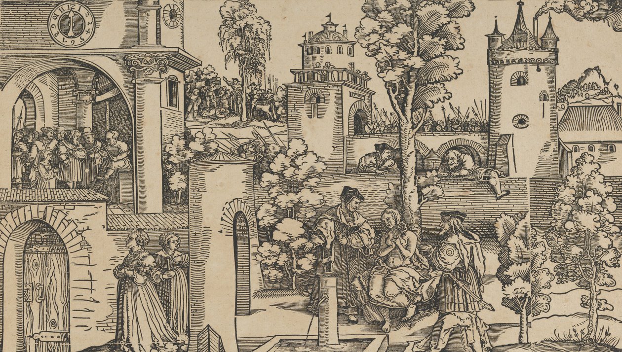 Berättelsen om Susanna, 1536. av Hans Schäufelein the Elder