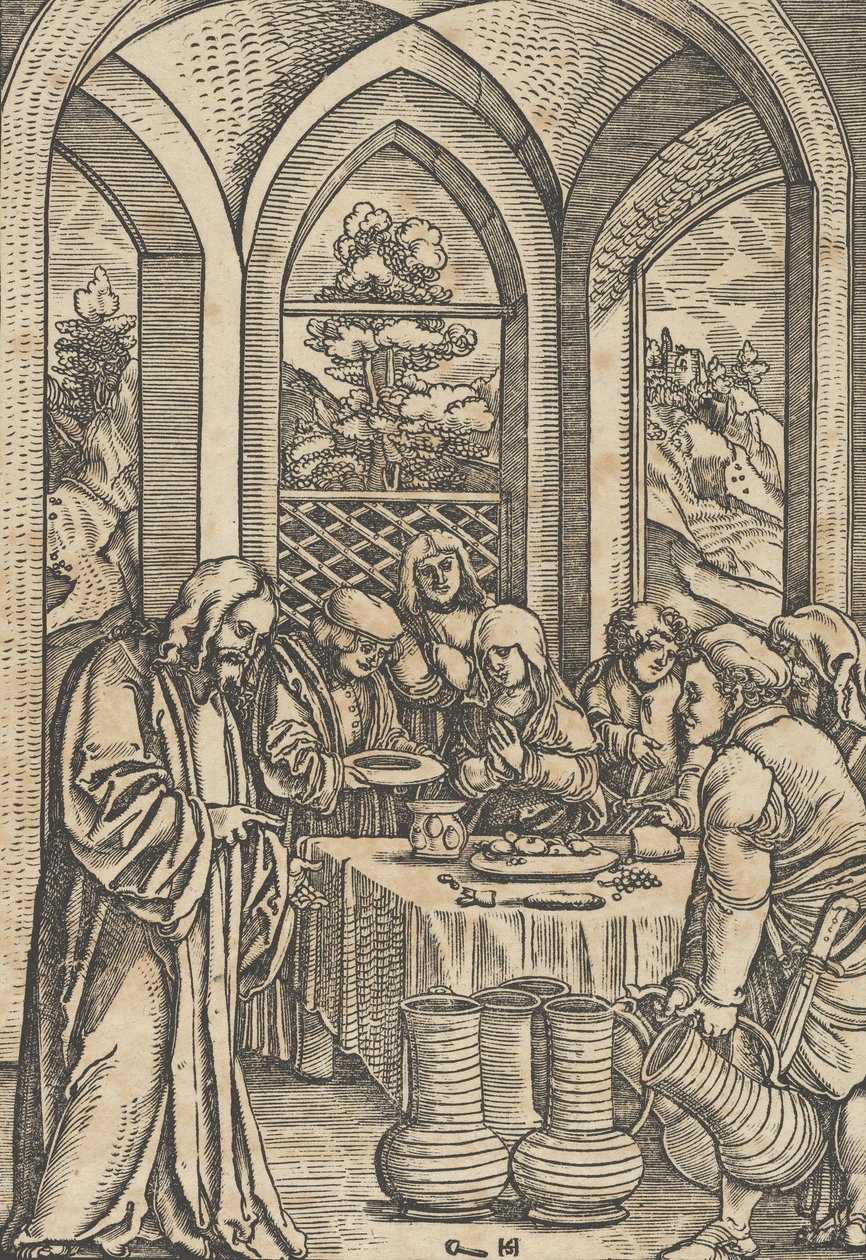 Bröllopet i Kana, från The Life of Christ, ca. 1511-12. av Hans Schäufelein the Elder
