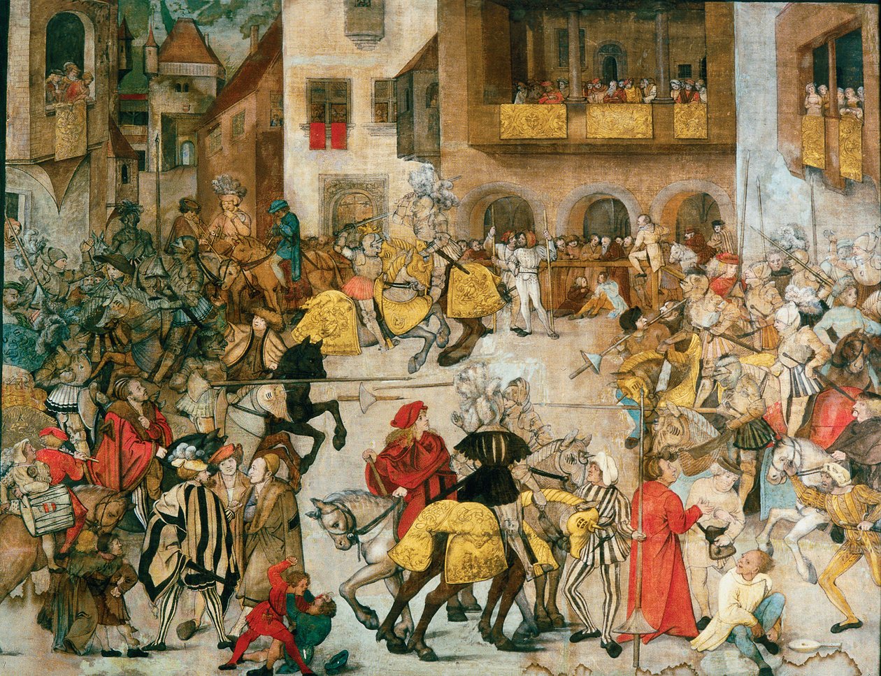 Riddarturnering, ca 1509-1510 av Hans Schäufelin