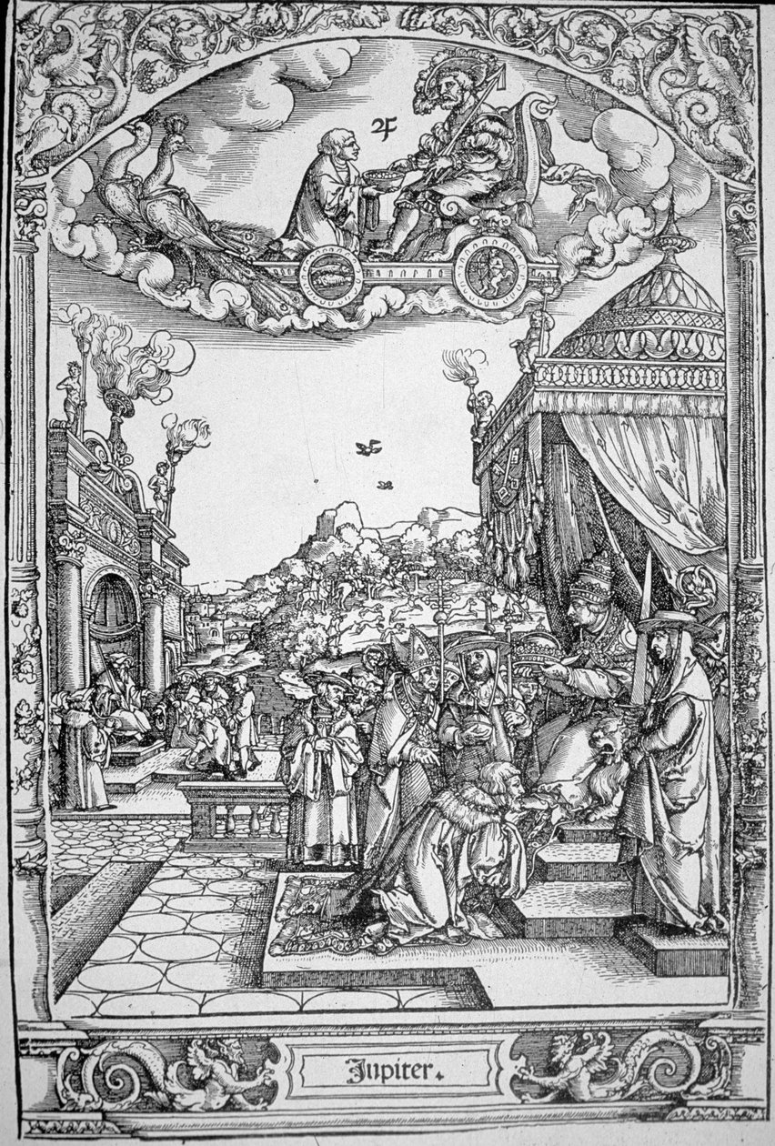 Planeten Jupiter (trägravyr) av Hans Sebald (School of) Beham