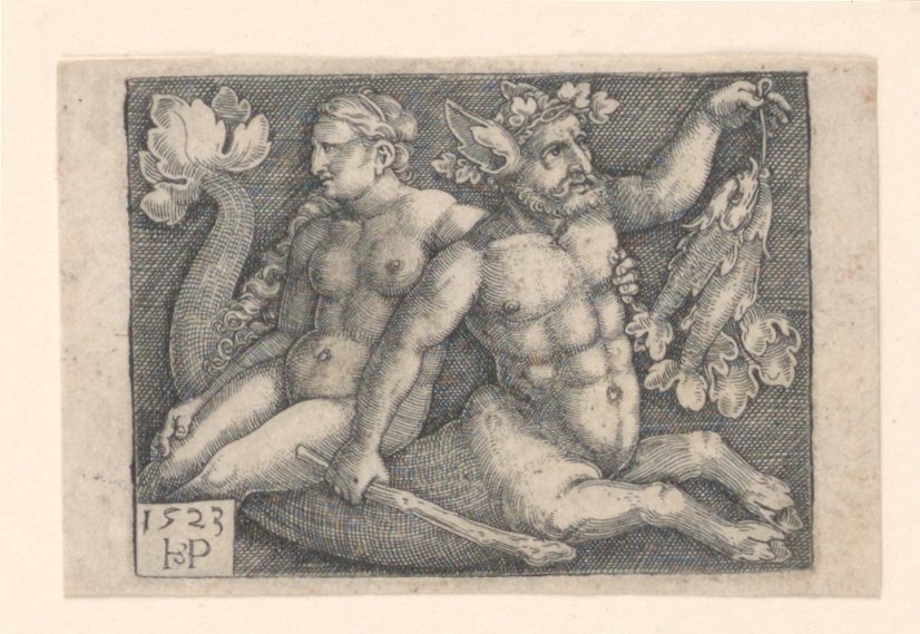 En triton och en nymf av Hans Sebald Beham