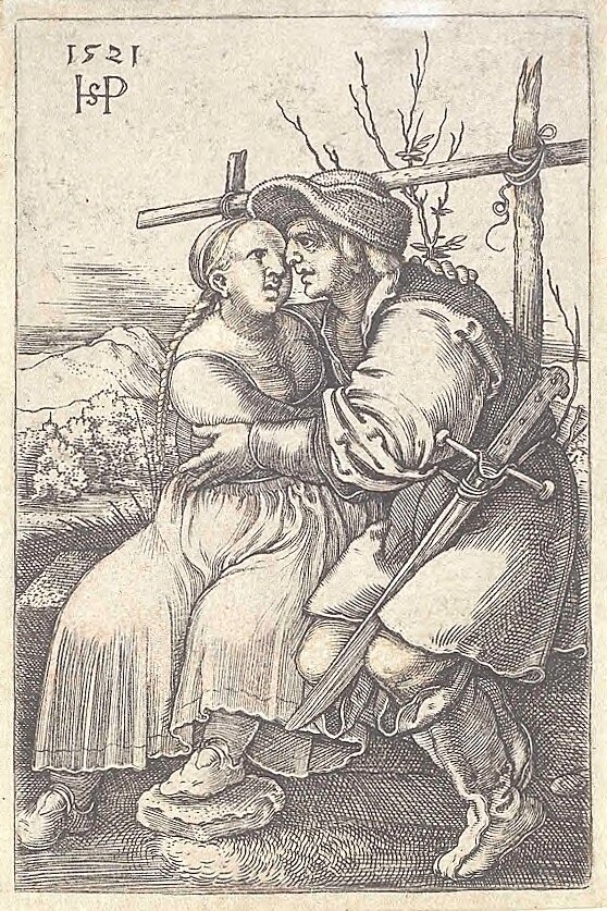 Bonde och hans älskarinna av Hans Sebald Beham
