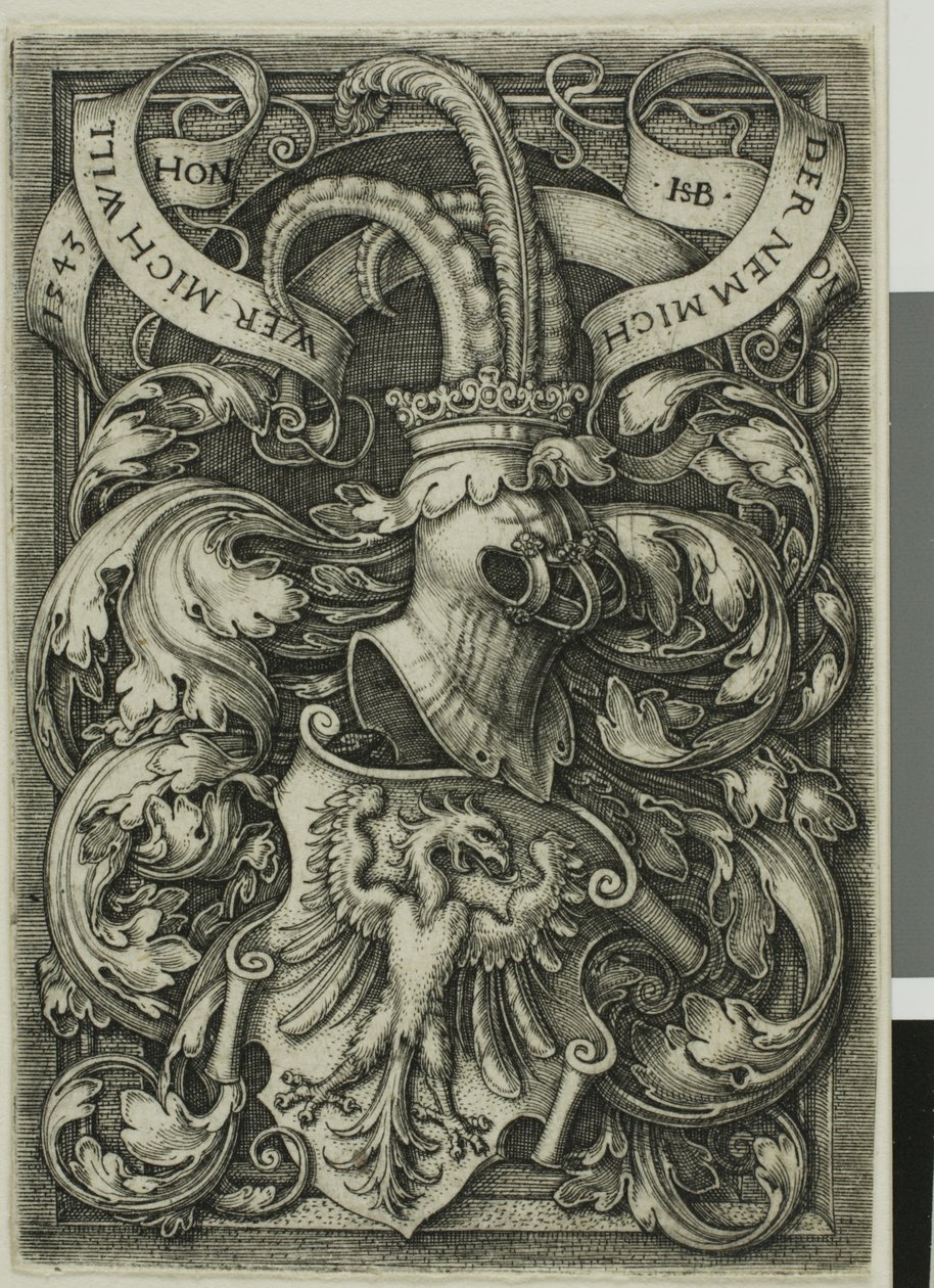 Vapensköld med en örn av Hans Sebald Beham