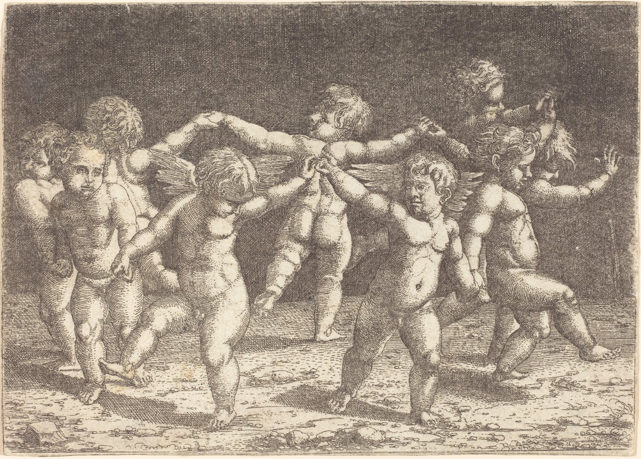 Kärleksgudarnas dans av Hans Sebald Beham