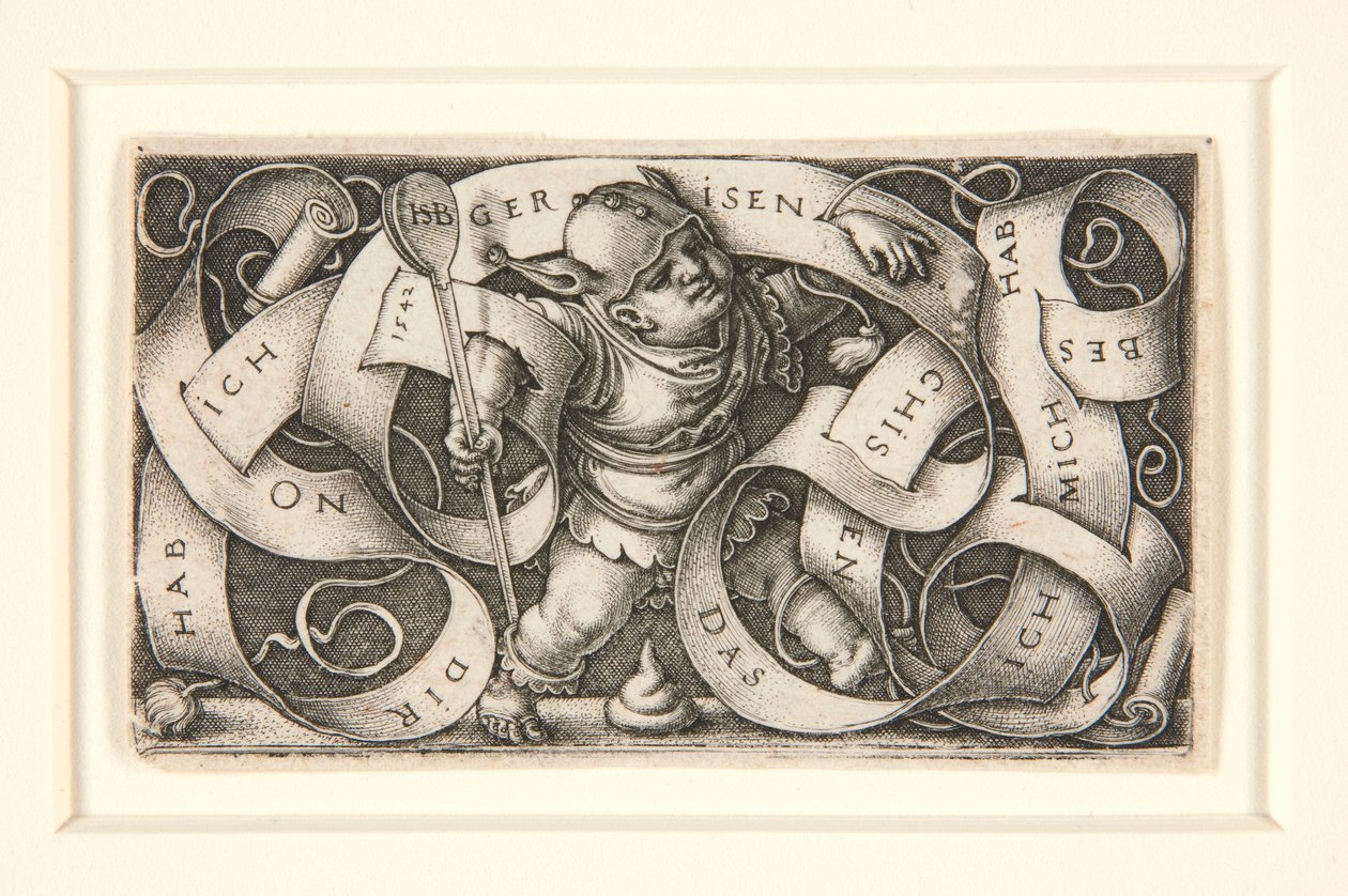 Den lilla buffonen med stort skrivband (The little buffoon) av Hans Sebald Beham