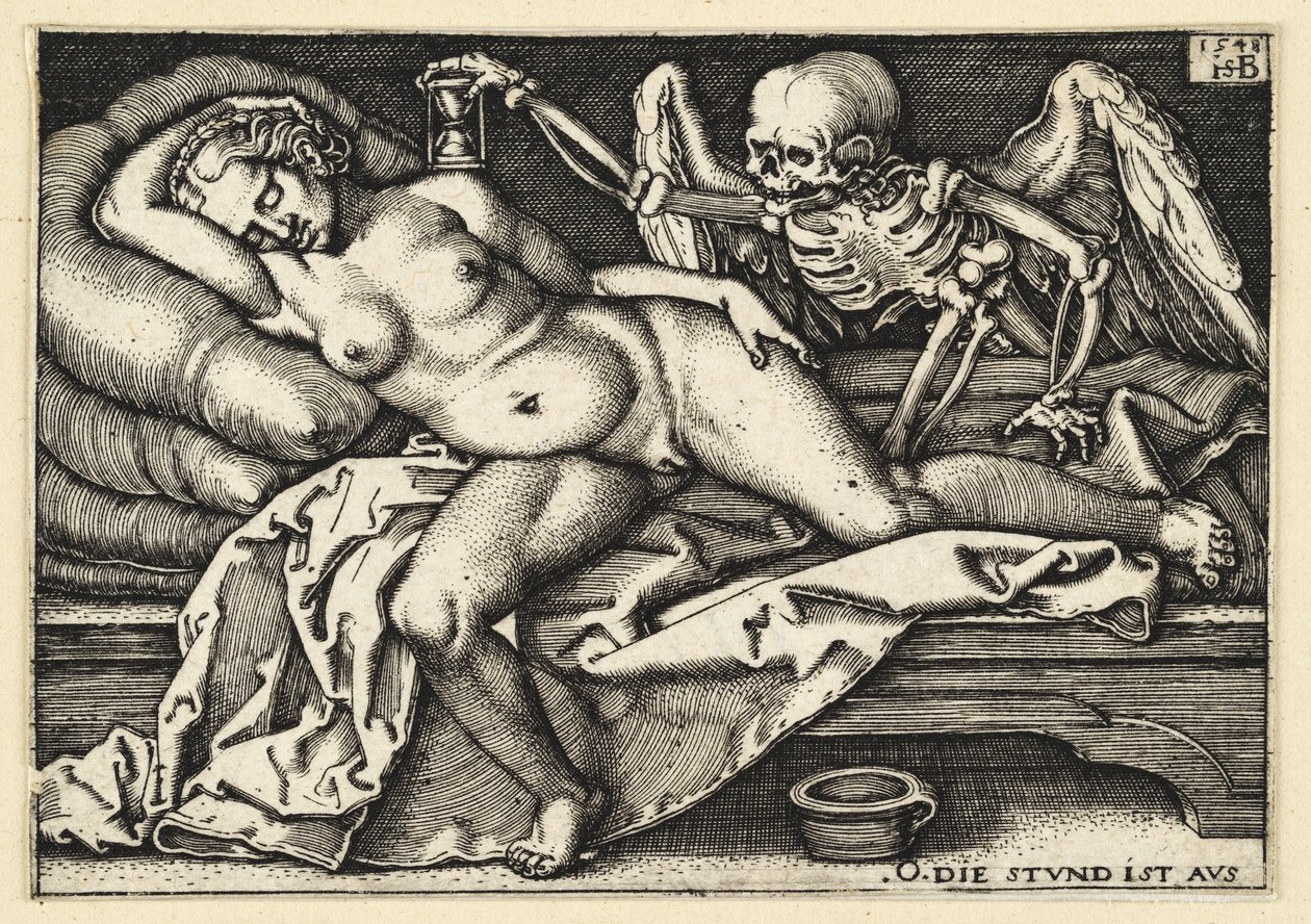 Döden och den sovande kvinnan av Hans Sebald Beham
