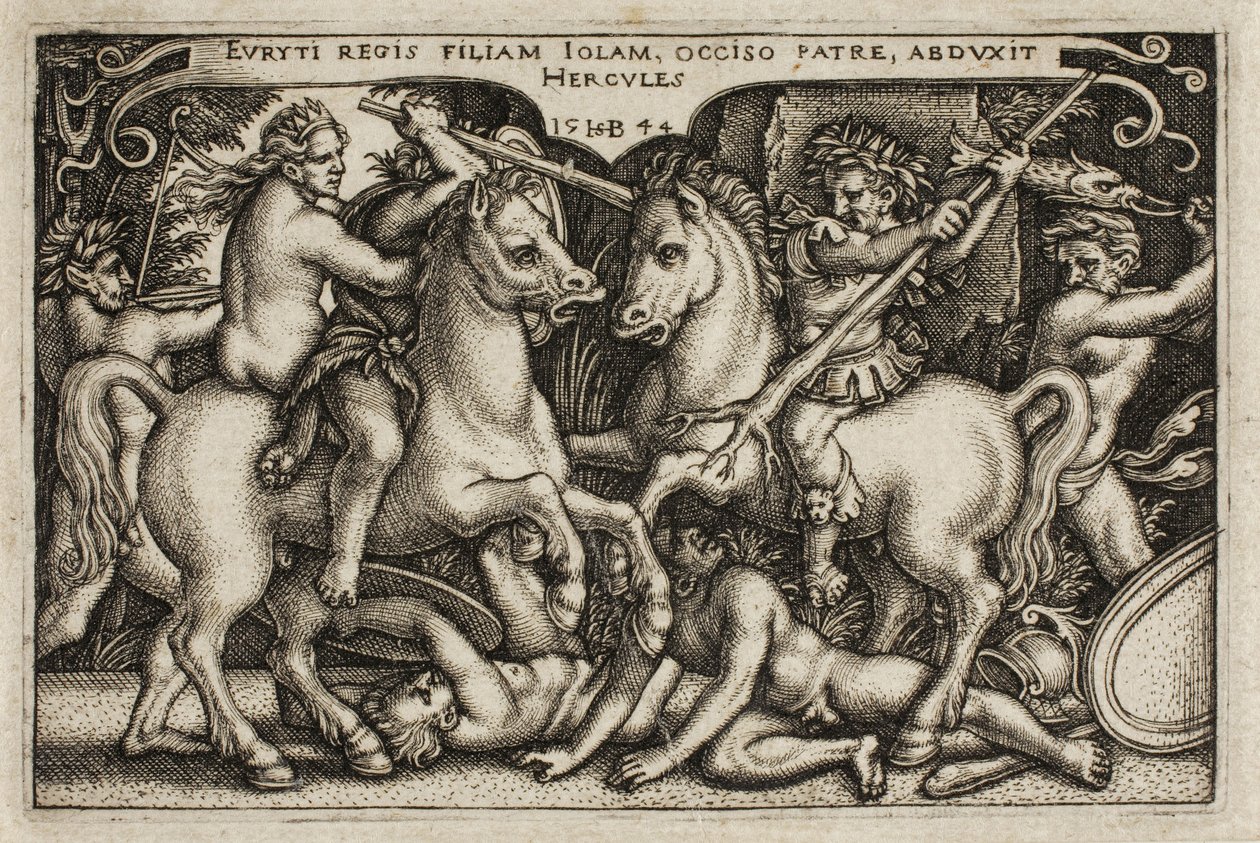 Hercules and Iole, från The Labours of Hercules av Hans Sebald Beham