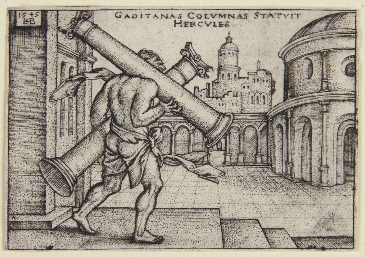 Herkules och pelarna av Hans Sebald Beham