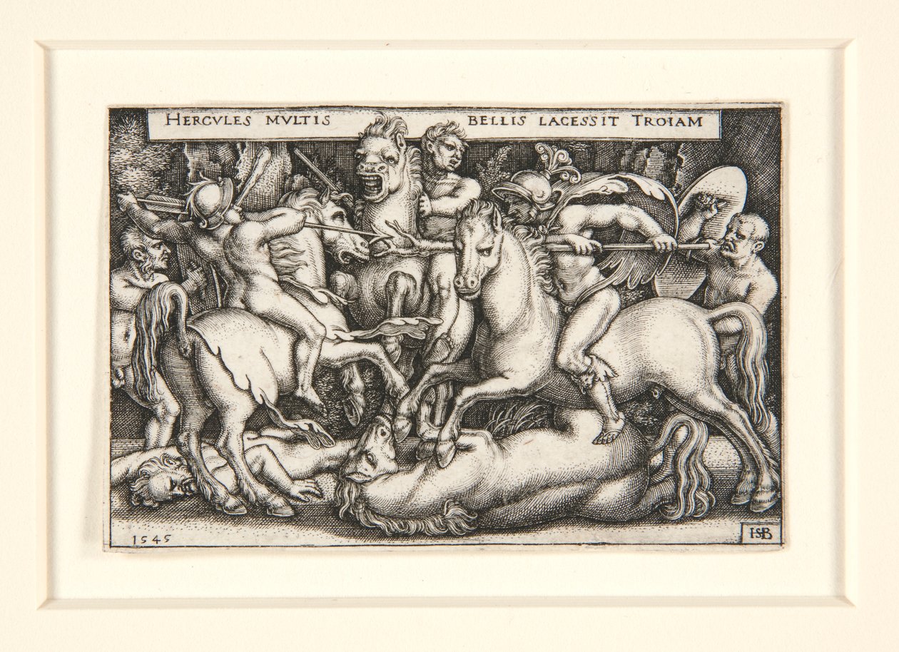 Hercules besegrar trojanerna av Hans Sebald Beham