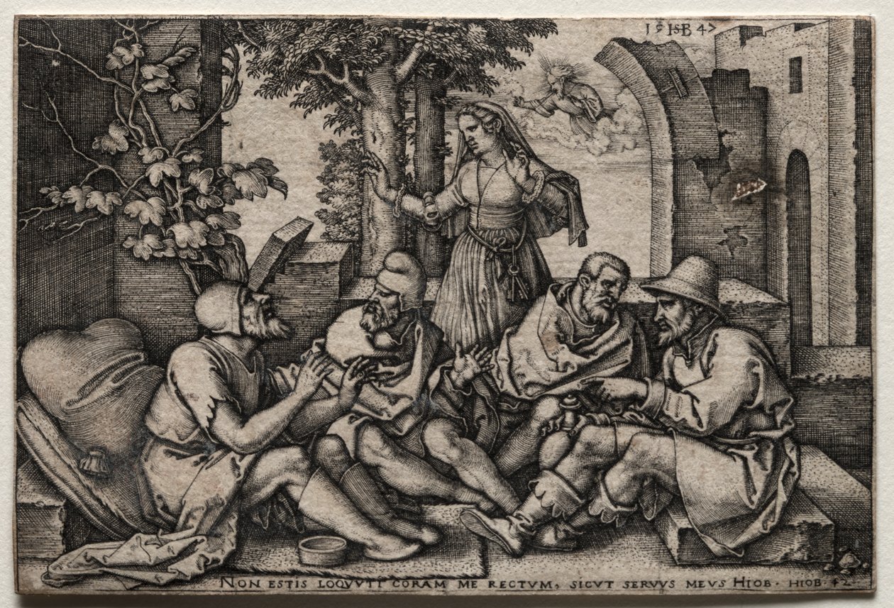 Job och hans vänner av Hans Sebald Beham