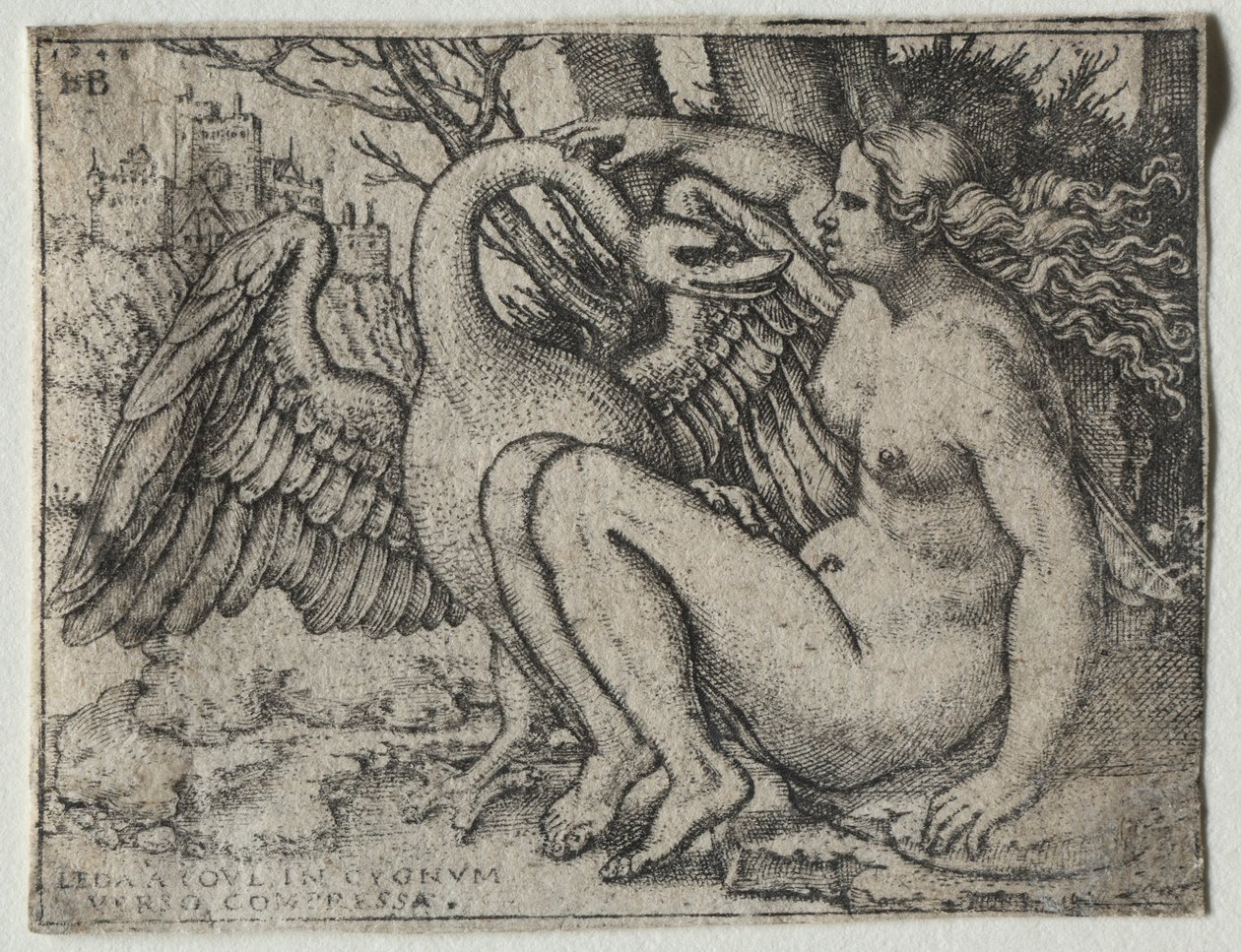 Leda och svanen, 1548. av Hans Sebald Beham