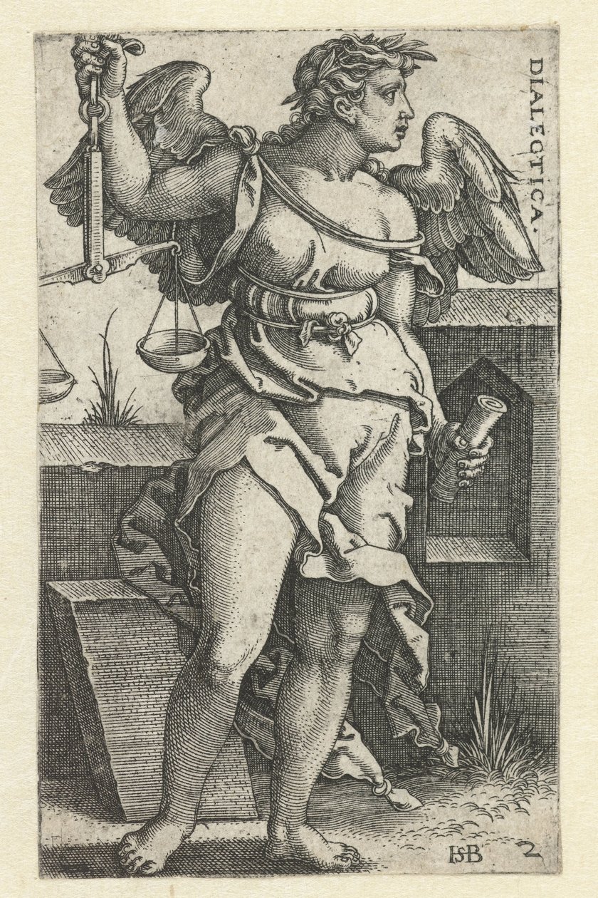 Logik (dialektik) (titel på objekt) Seven Liberal Arts (serietitel) av Hans Sebald Beham