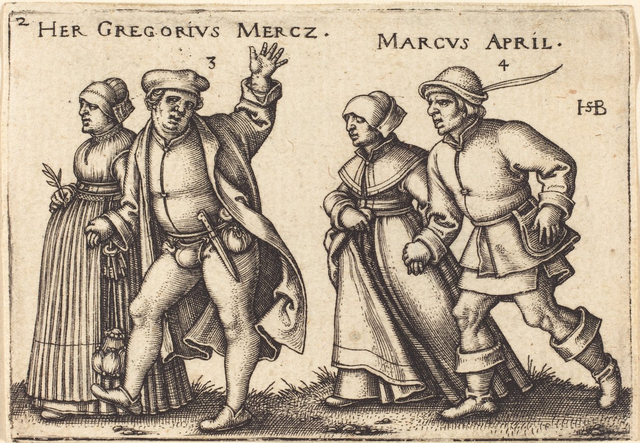Mars och april av Hans Sebald Beham