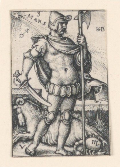 Mars, från De sju planeterna av Hans Sebald Beham