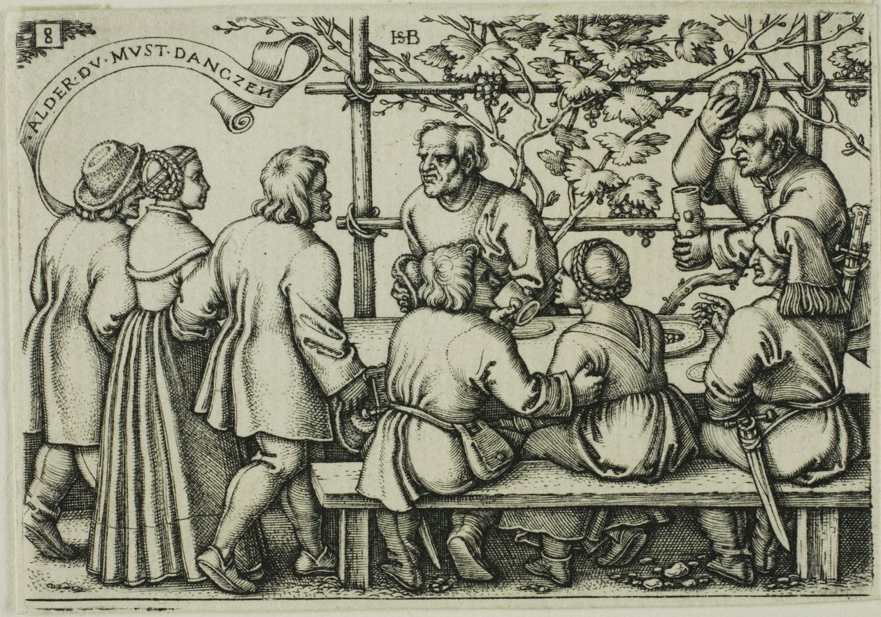 Böndernas fest, plansch 8 från Böndernas fest eller de tolv månaderna av Hans Sebald Beham