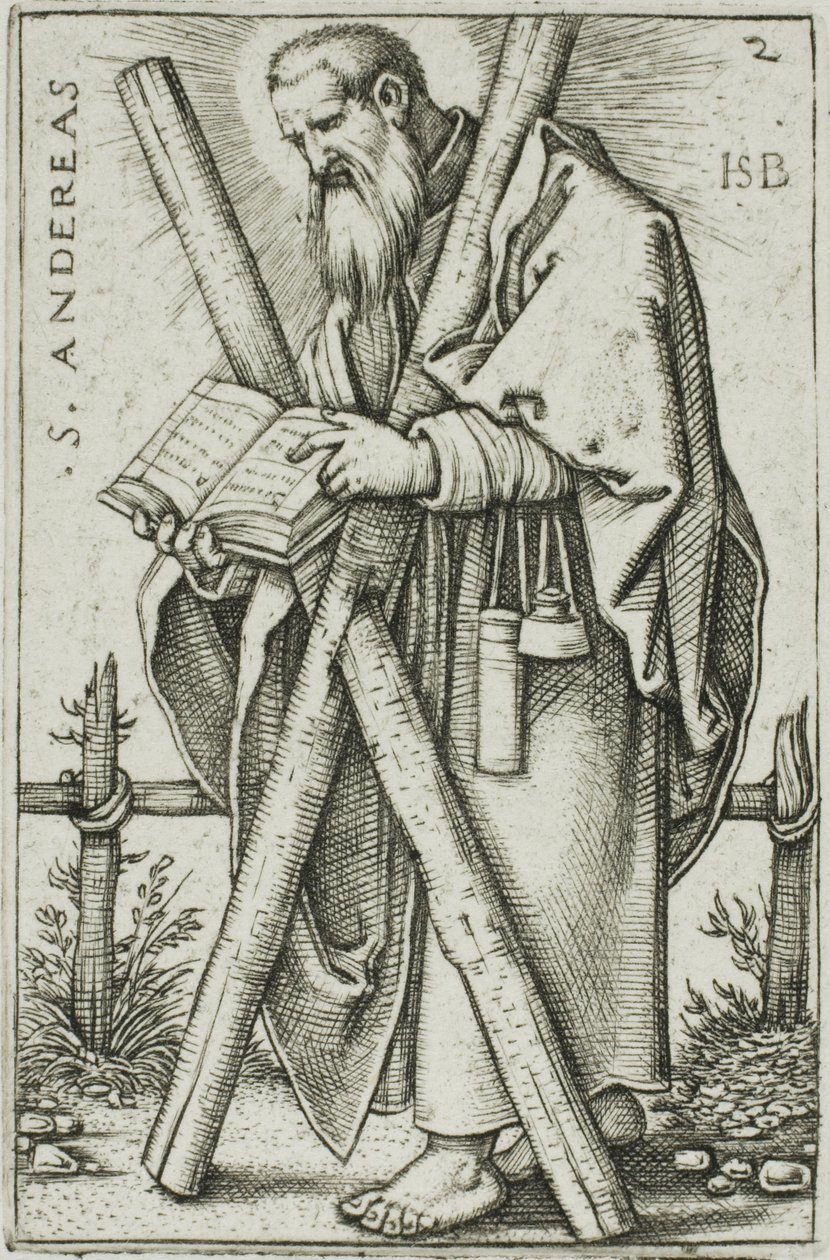 St Andrew, plåt 2 från De tolv apostlarna av Hans Sebald Beham