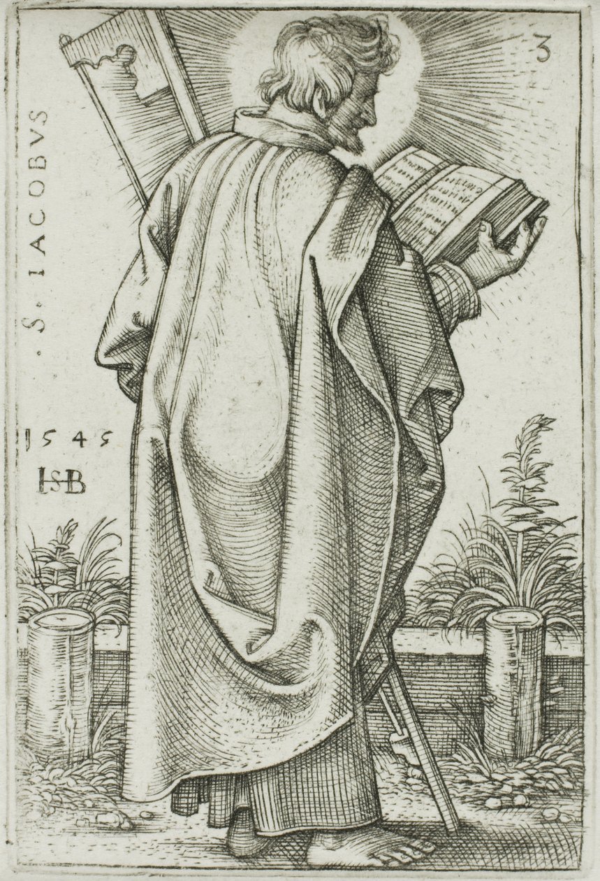 St. James Minor, plåt 3 från De tolv apostlarna av Hans Sebald Beham
