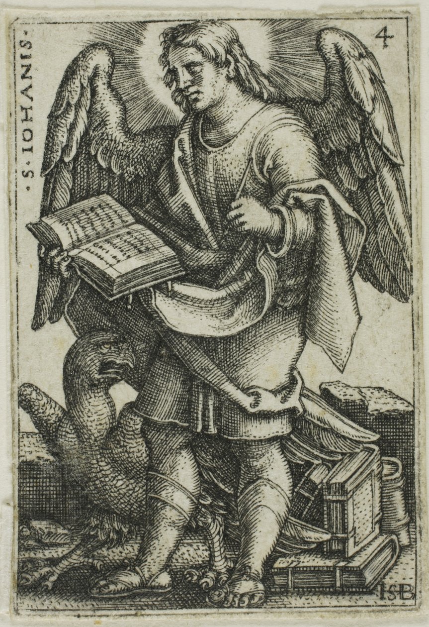 St. John, från De fyra evangelisterna av Hans Sebald Beham