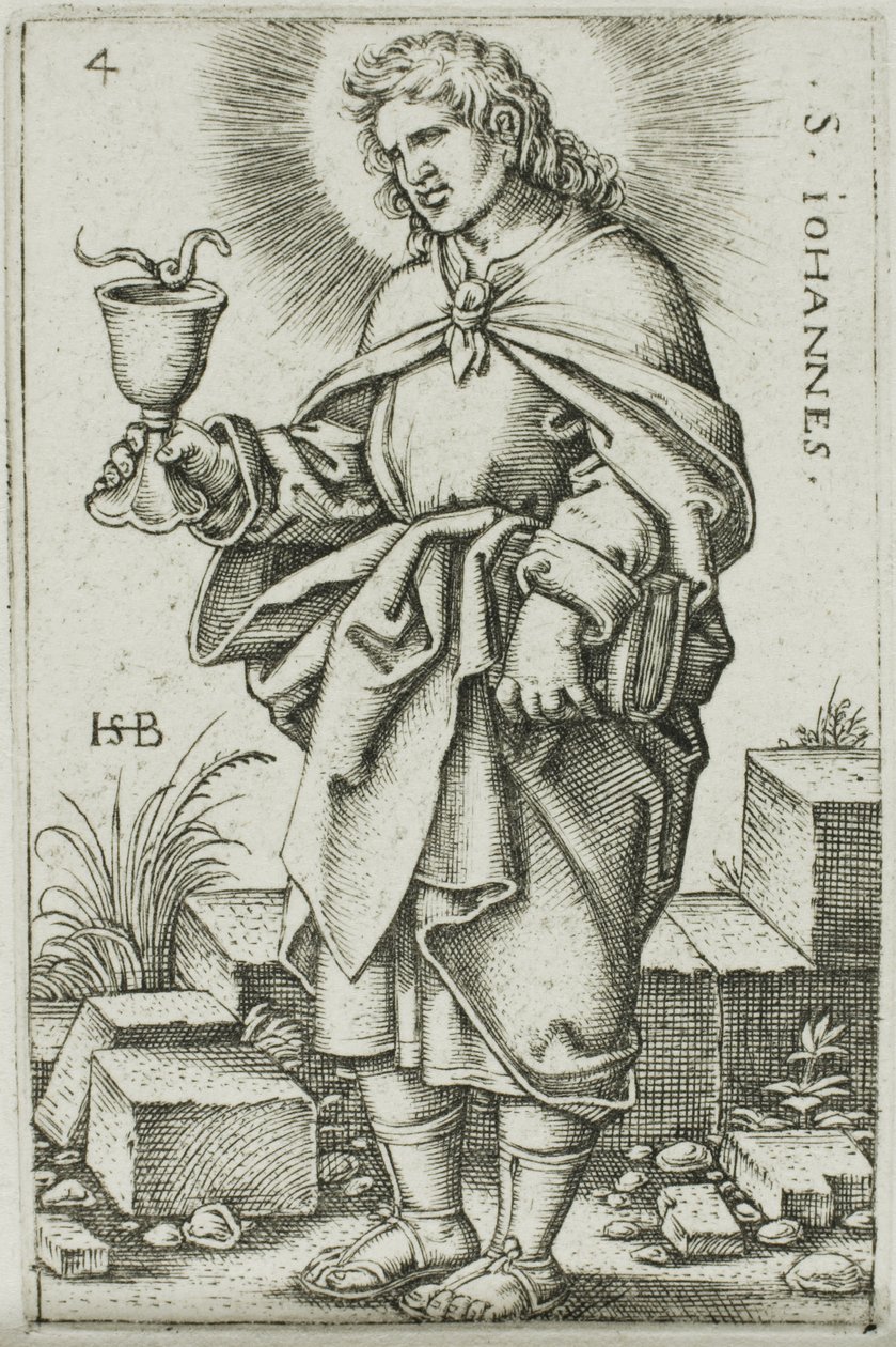 St. John, plåt 4 från De tolv apostlarna av Hans Sebald Beham
