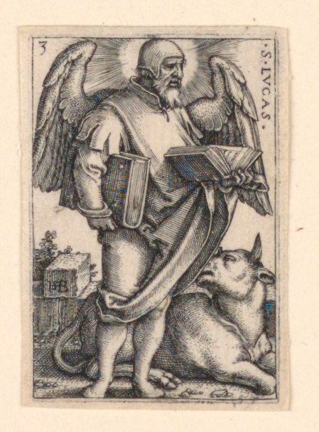 St Luke, från De fyra evangelisterna av Hans Sebald Beham